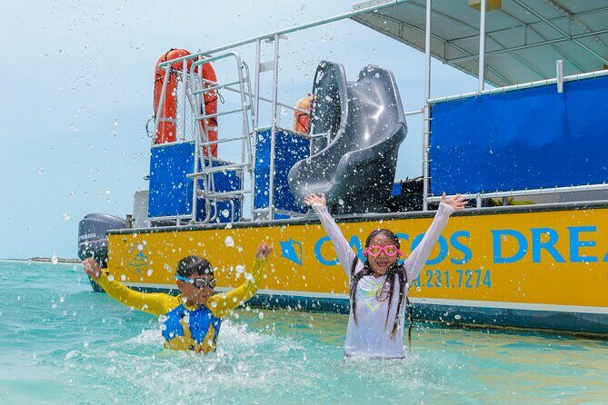 Afternoon Half Day Cruise from Providenciales with Snorkeling and Iguana Island - The slide-and-jump platform on the boat