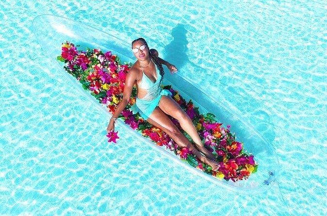 Clear Kayak Flower Girl Photoshoot in Turks and Caicos Islands - The drone pilot shot: why the overhead view is the payoff