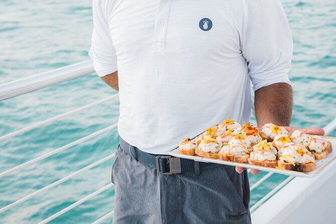 Deluxe Sunset and Saxophone Sail on Luxury Lady Grace Catamaran - Hors d’oeuvres and Open Bar: More Than Just Snacks