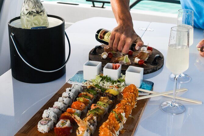 Private Sunset Dinner on the Water - The cruise part: a slow sail between Providenciales islands