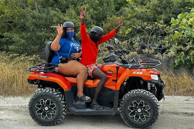 Providenciales ATV/UTV Beach Bounce Tour - Long Bay Beach and the Tiki Bar pause for kiteboarding watching